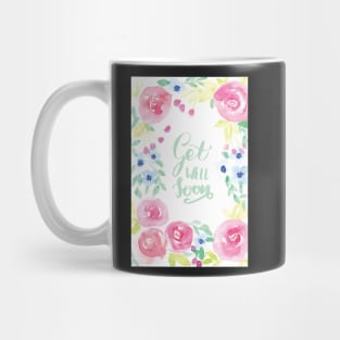 Get Well Soon Watercolor Floral Frame Mug